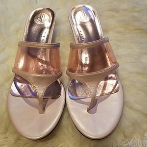 Clear Pink thong sandals